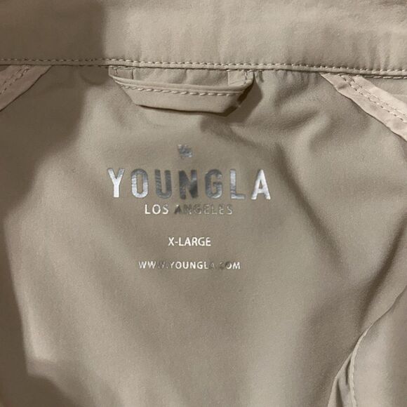 YOUNGLA XL Men’s Cream Light Wind Runner Windbreaker Full Zip Jacket - Picture 12 of 16